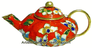 chinese cloisonne teapot - chinese unique gifts C miniature teapots - chinese decorative teapots, chinese crafts
