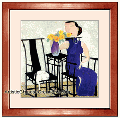 chinese figure painting - chinese framed art - chinese wall decor