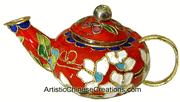 chinese cloisonne teapot - chinese unique gifts C miniature teapots - chinese decorative teapots, chinese crafts