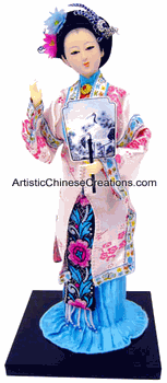 collectible chinese doll - chinese figurine - chinese folk art