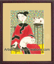 framed chinese art - original chinese painting - chinese wall art