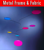 Metal Frame and Fabric Mobiles