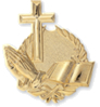 Religious Cross with Hands & Bible
