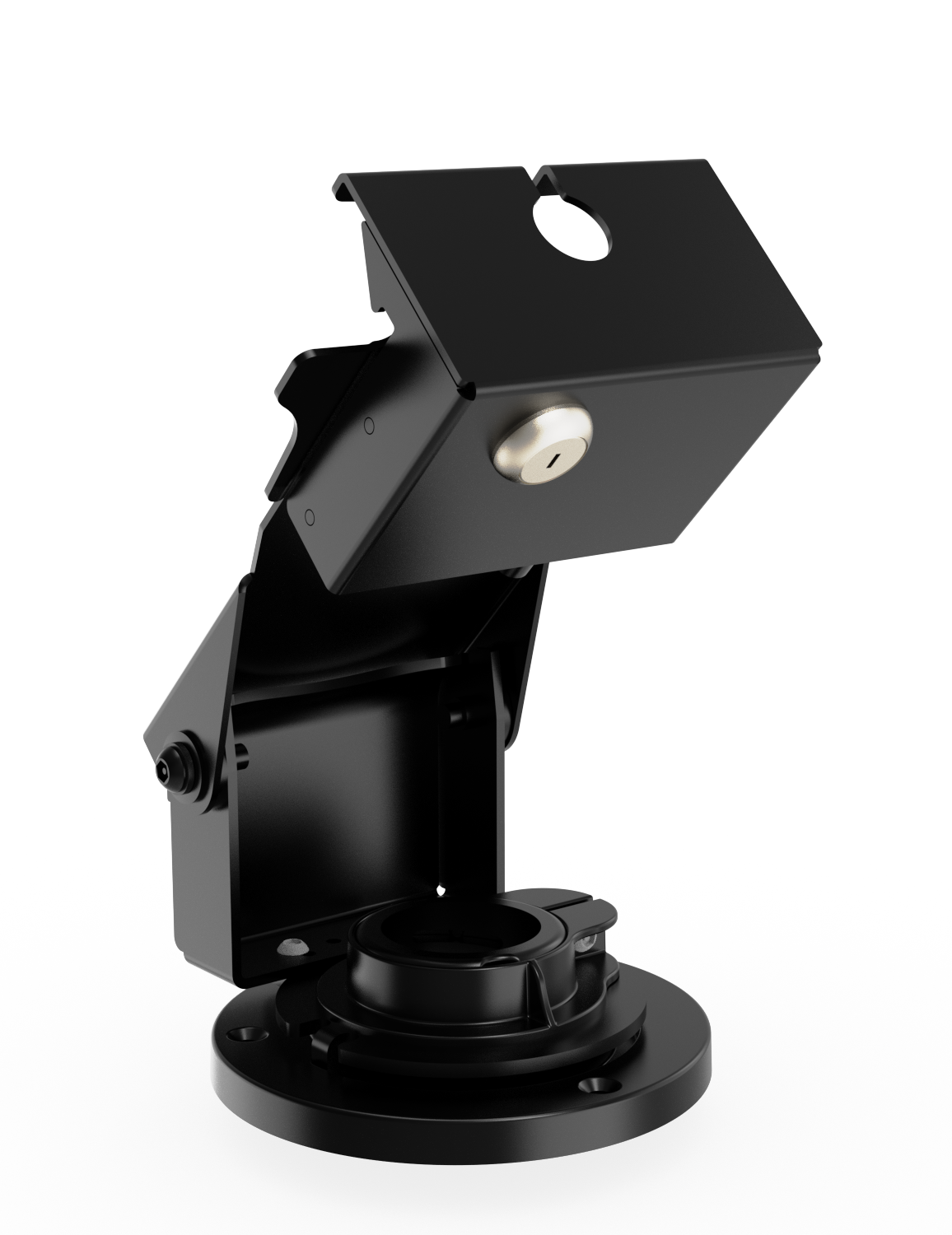 Havis 367-6076 Round Base Metal Locking Stand - View from the back Havis 367-6076 Round Base Metal Locking Stand - View from the back