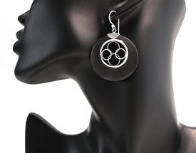 Circle Wood Earrings