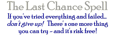 The Last Chance Spell The Last Chance Spell