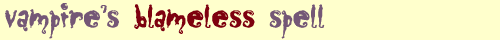 Vampire's Blameless Spell