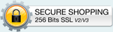This shopping cart employs the highest industry strength security: 256 bit SSL