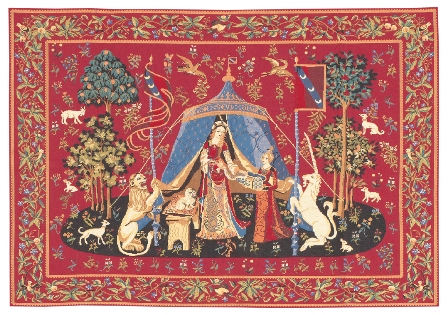 LADY AND THE UNICORN TAPESTRY WAll HANGING - A MON SEUL DESIR III (One Of The Famous Medieval Tapestries)