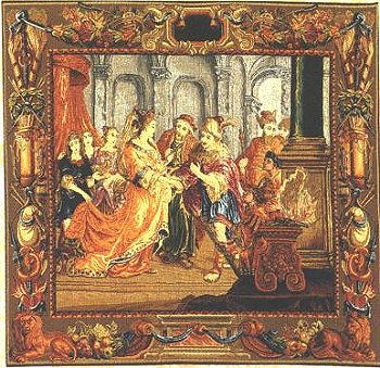 RENAISSANCE TAPESTRY WALL HANGING SOLIMAN