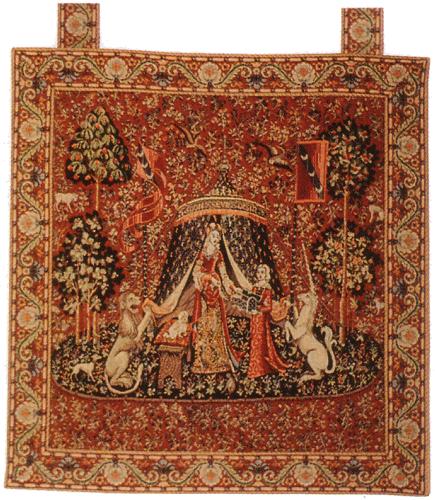 LADY AND THE UNICORN TAPESTRY WAll HANGING - A MON SEUL DESIR (One Of The Famous Medieval Tapestries)