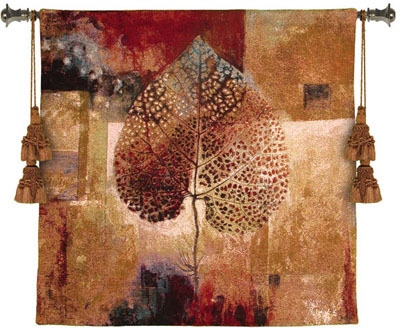 Abstract Autumn Modern Tapestry Fine Art Picture, 53in x 53in