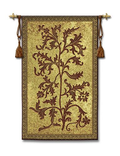 Acanthus Vine Ornamental Wall Tapestry - Floral Motif, 44in x 75in