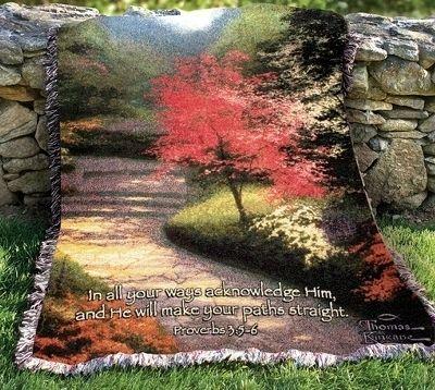 Afternoon Light Dogwood Tapesty Throw, 51in x 68in
