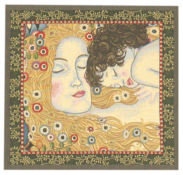 Klimt Ages Of Women Cushion Cover, 18in x 18in unfinished panel Klimt Ages Of Women Cushion Cover, 18in x 18in unfinished panel