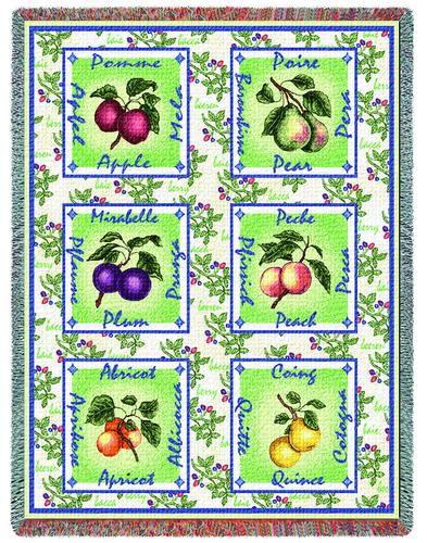 Alsacian Fruit Tapestry Throw, 54in x 70in