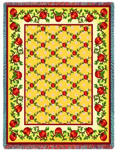 Apple Season Tapestry Throw, 53in x 70in Apple Season Tapestry Throw, 53in x 70in