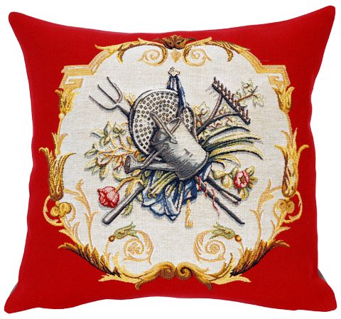 Arrosoir Tapestry Cushion Cover - European Home Decor Collection, 18in x 18in cushion cover Arrosoir Tapestry Cushion Cover - European Home Decor Collection, 18in x 18in cushion cover