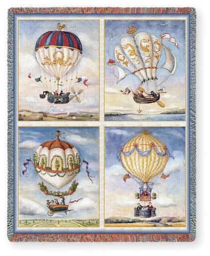 Balloon Collage Tapestry Throw, 53in x 70in Balloon Collage Tapestry Throw, 53in x 70in