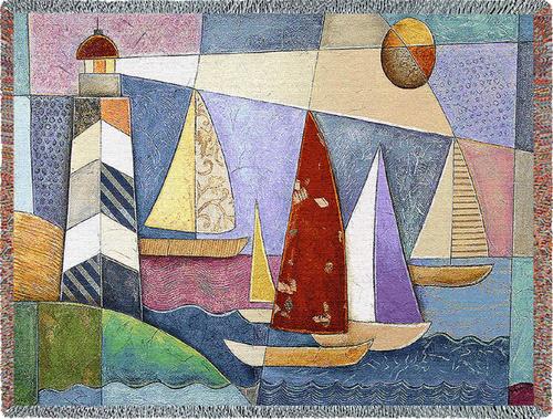 Bay Regatta Tapestry Throw, 70in x 54in Bay Regatta Tapestry Throw, 70in x 54in