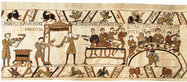Bayeux Banquet II Tapestry Wall Hanging, 36in x 85in