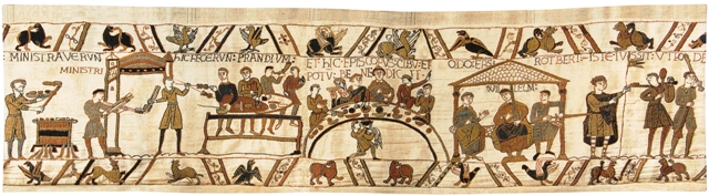 Bayeux Banquet Tapestry Wall Hanging, 27in x 98in