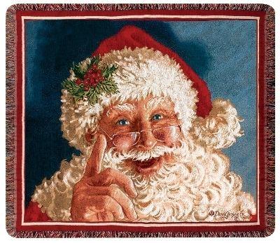 Be Good For Goodness Sake Christmas Tapesty Throw, 60in x 50in