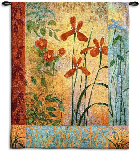 Bedazzle Tapestry Wall Hanging - Botanical Composition, 42in x 53in