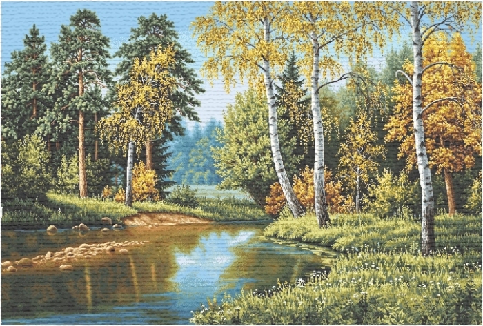 Birch Forest II Tapestry Wall Hanging, H56in x W82.8in