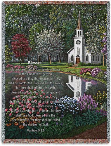 Blessed Tapestry Throw, 53in x 70in Blessed Tapestry Throw, 53in x 70in