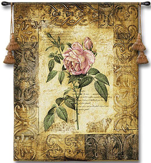 Blossoming Elegance I Botanical Tapestry - Contermporary Floral Design, 26in x 32in