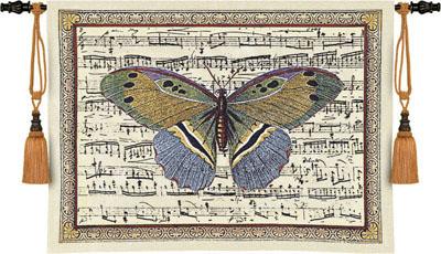Butterfly Dance II Tapestry Wall Hanging - Music Picture, 36in x 27in