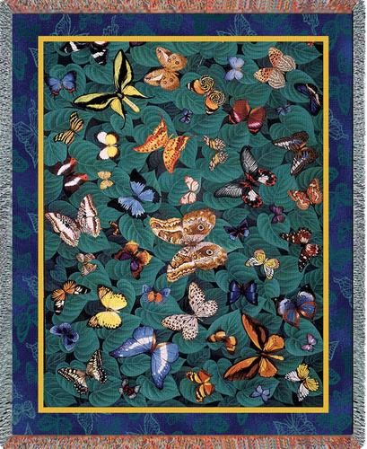 Butterfly Dance Tapestry Throw, 54in x 70in