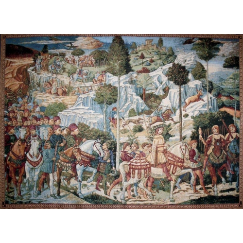 Procession of the Magi Tapestry Wall Hanging - from the painting of Benozzo Gozzoli, 12in X 19in