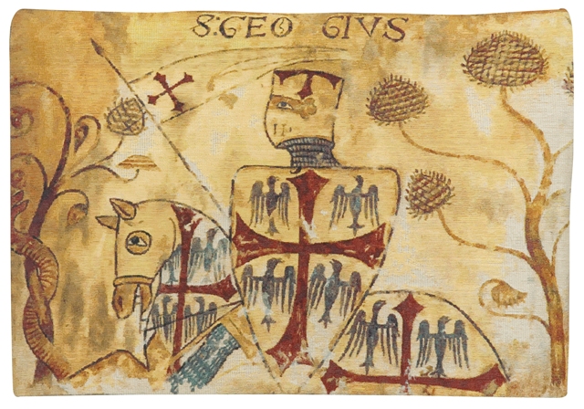 Chevaliers (Left Side) Tapestry Wall Hanging, 26in x 38in Chevaliers (Left Side) Tapestry Wall Hanging, 26in x 38in