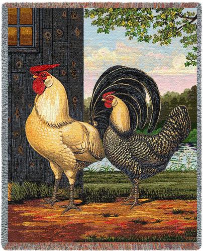 Chickens Tapestry Throw, 54in x 70in