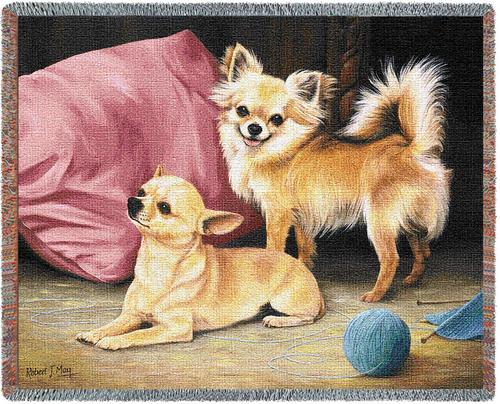 Chihuahua Tapestry Throw, 70in x 54in