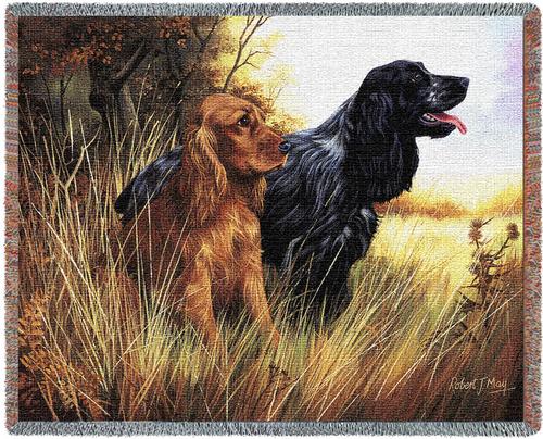 Cocker Spaniel Tapestry Throw, 70in x 53in