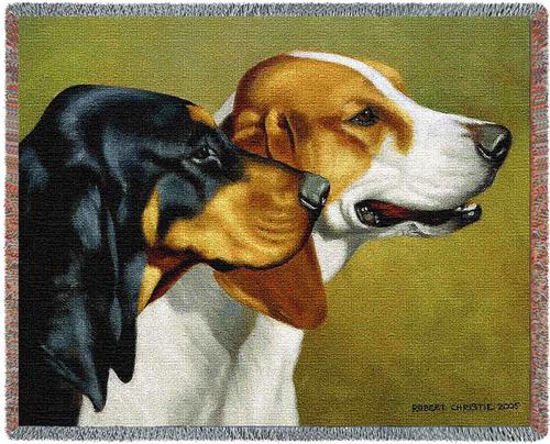 Coon Hunters Tapestry Throw, 70in x 54in Coon Hunters Tapestry Throw, 70in x 54in