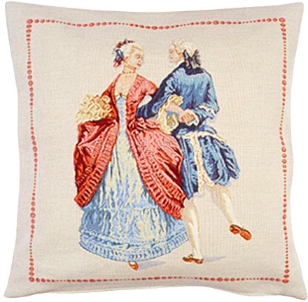 Courtoisie Tapestry Cushion Cover - Classic Home Decor Collection, 18in x 18in cushion cover