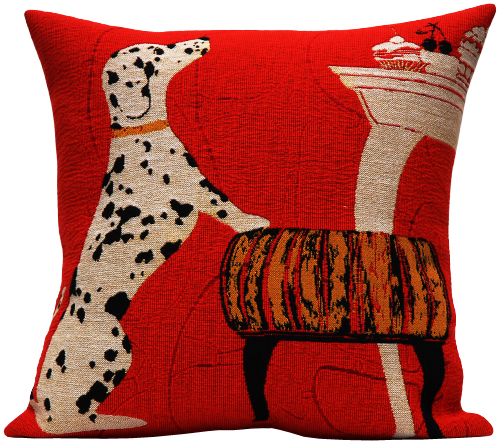 Dalmatian Tapestry Cushion Cover - Pets Home Decor Collection, 18in x 18in cushion cover