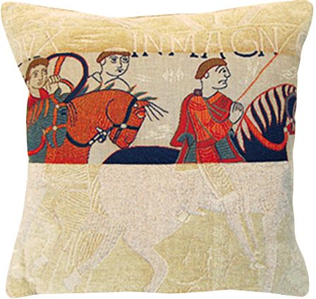 Damas Cavaliers Tapestry Cushion Cover - European Home Decor Collection, 18in x 18in cushion cover