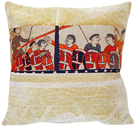 Damas Drakkar Tapestry Cushion Cover - European Home Decor Collection, 18in x 18in cushion cover