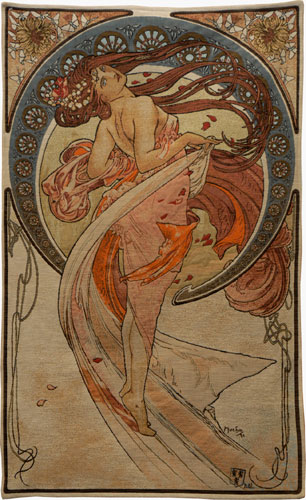 Dance Romantic Tapestry Wall Hanging - Alphonse Mucha Art, 45in X 27in