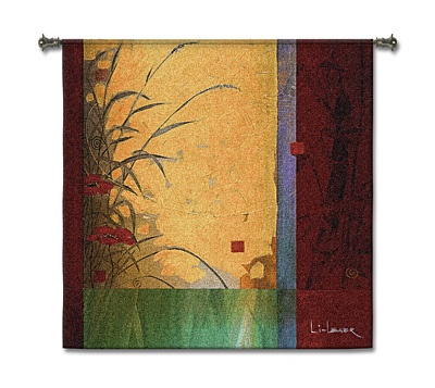 Dancing in the Wind Li-Leger Modern Tapestry Fine Art Picture, 44in x 44in