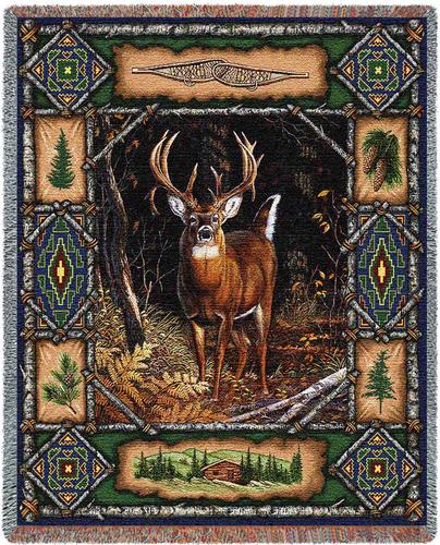 Deer Lodge Tapestry Throw, 54in x 70in
