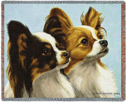 Deux Papillon Tapestry Throw, 70in x 54in Deux Papillon Tapestry Throw, 70in x 54in