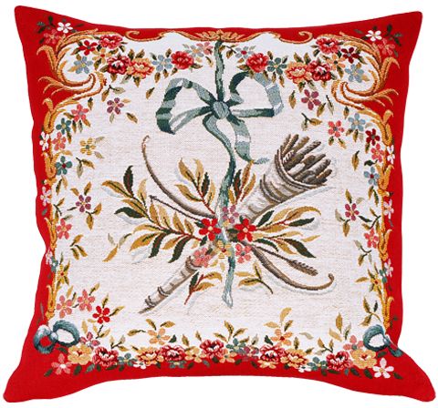 Diane Rouge Tapestry Cushion Cover - European Home Decor Collection, 18in x 18in cushion cover