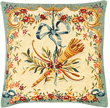 Diane Vert Tapestry Cushion Cover - European Home Decor Collection, 18in x 18in cushion cover