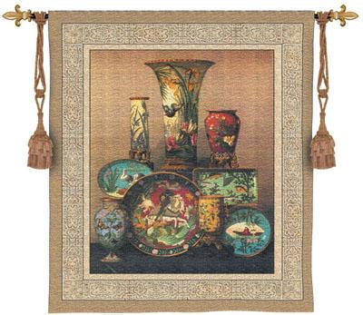 Elkington's Cloisonne Still Life Wall Tapestry, 42in x 53in